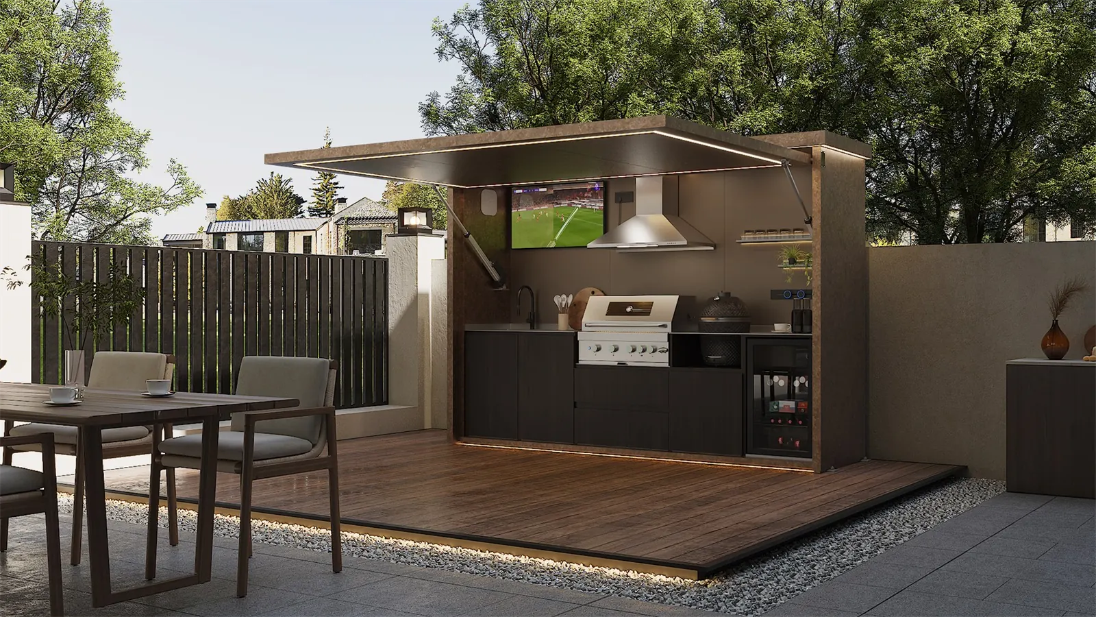 H-POD gallery outdoor scene render