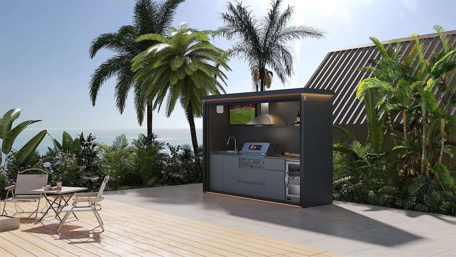Roller Shutter Door outdoor kitchen pod gallery image