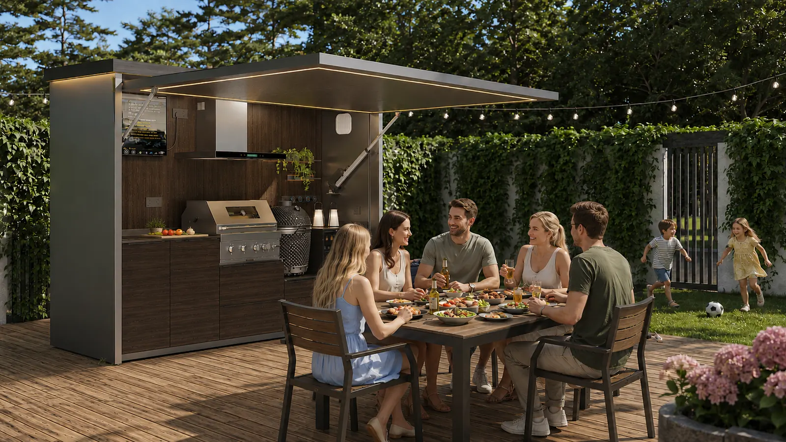 Roller Shutter Door outdoor kitchen pod gallery image