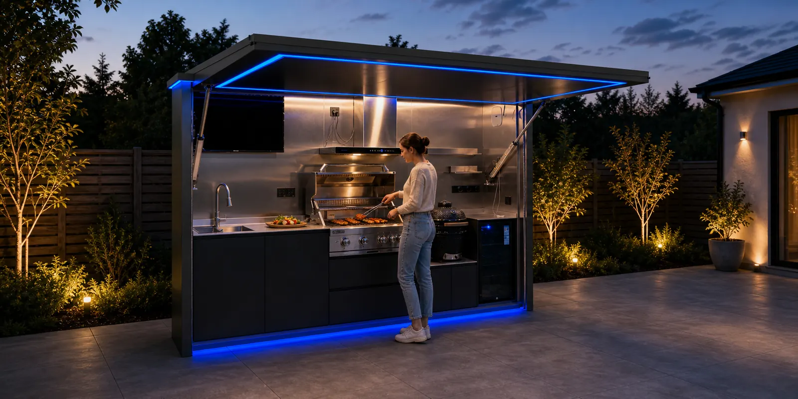 Night cooking with H-POD LED lighting